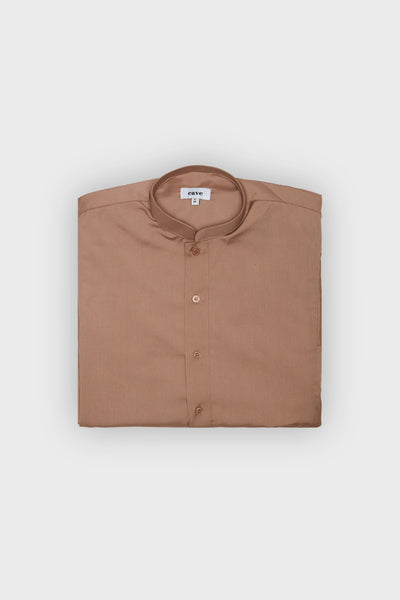 Caramel Brown Classic Collar Thobe