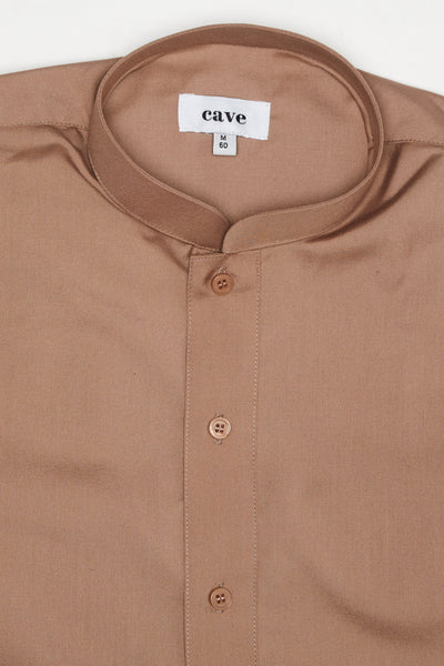 Caramel Brown Classic Collar Thobe