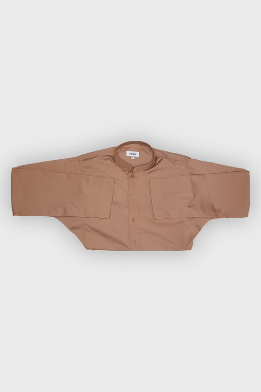 Caramel Brown Classic Collar Thobe