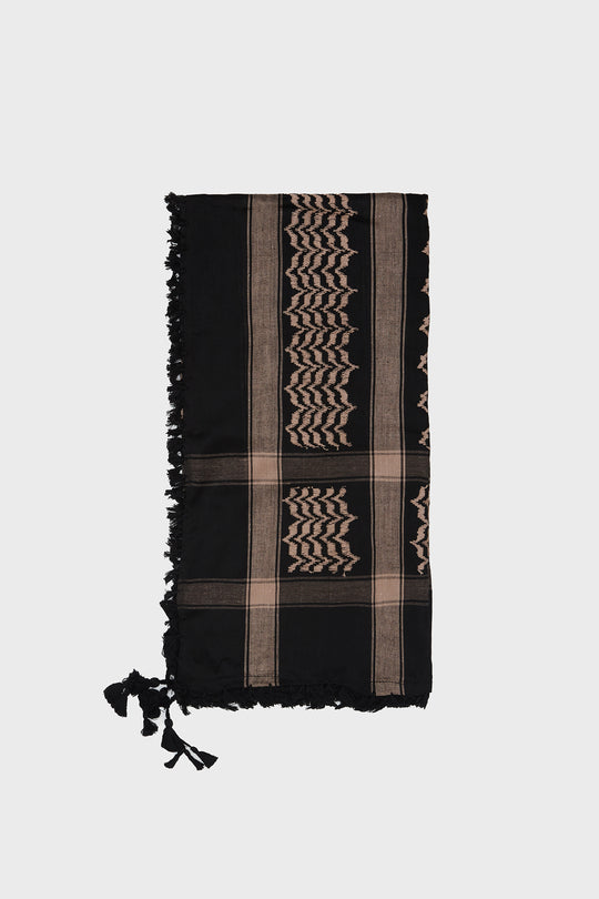 Black & Beige Keffiyeh Scarf