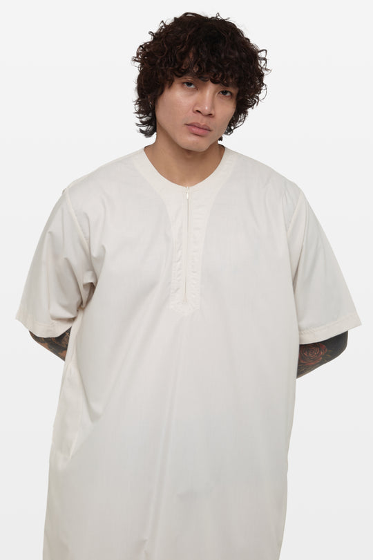 Wind Grey Short Sleeve Thobe