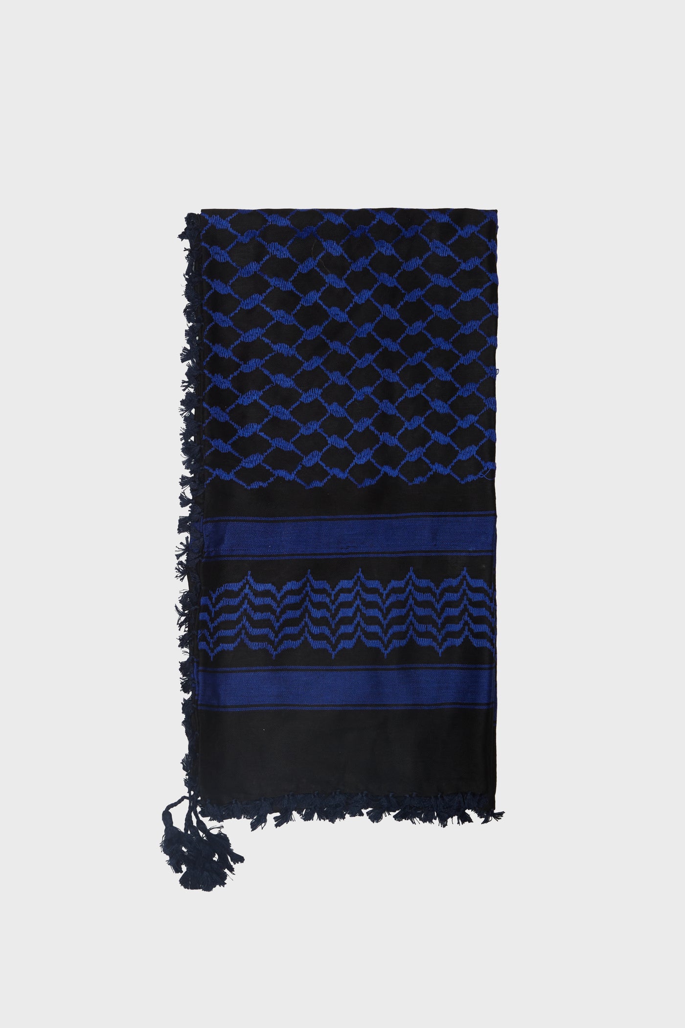 Black & Royal Blue Keffiyeh Scarf