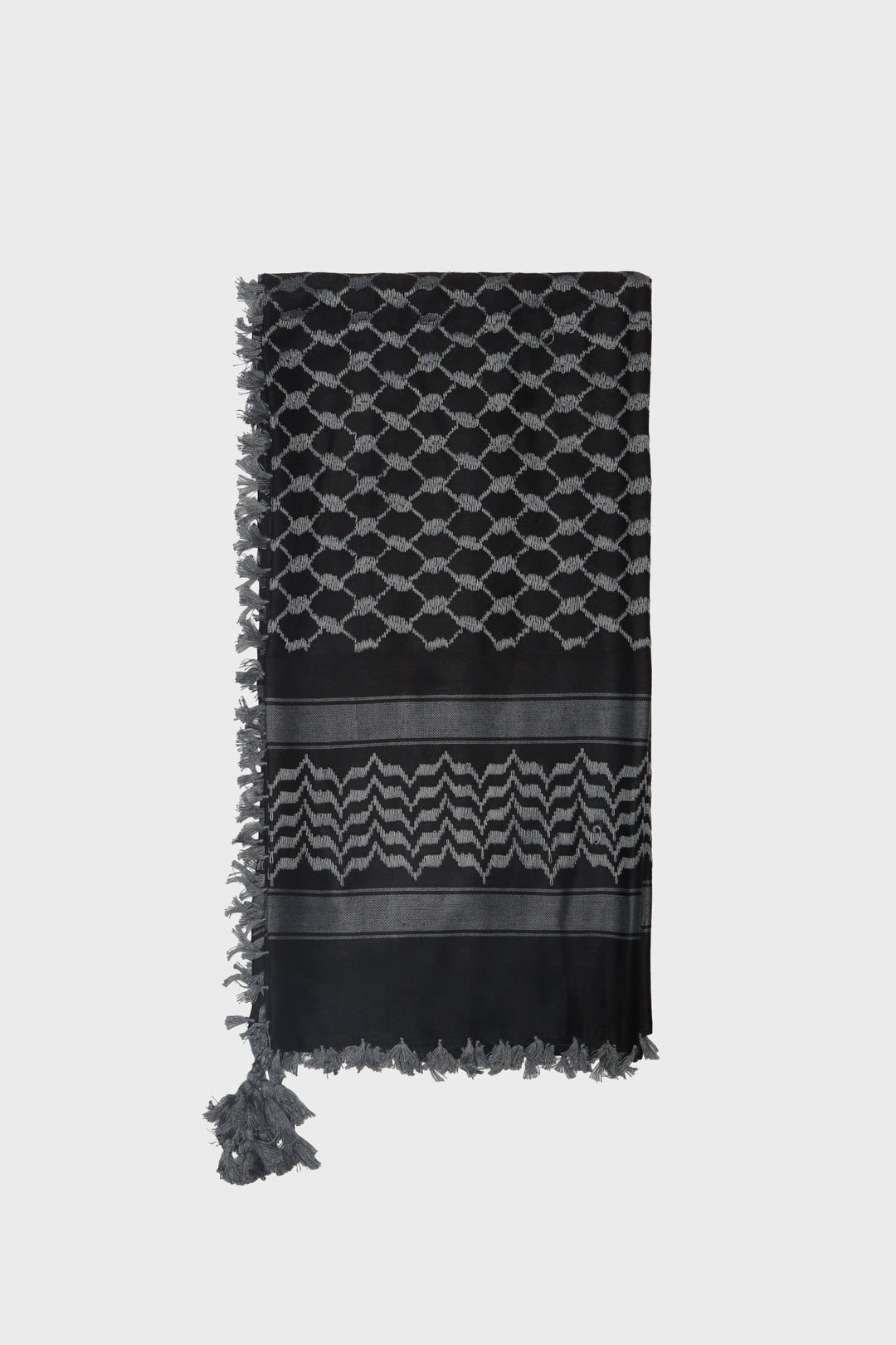 Black & Charcoal Keffiyeh Scarf