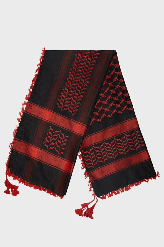 Black & Red Keffiyeh Scarf