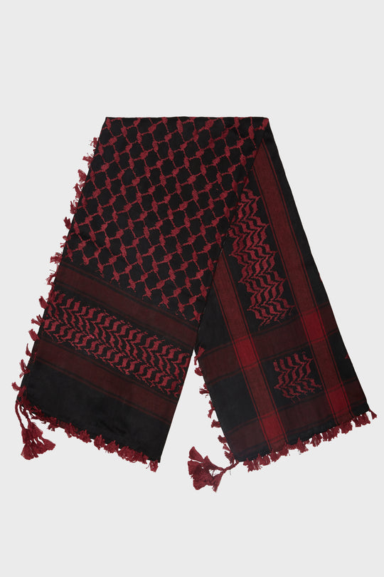 Black & Plum Keffiyeh Scarf