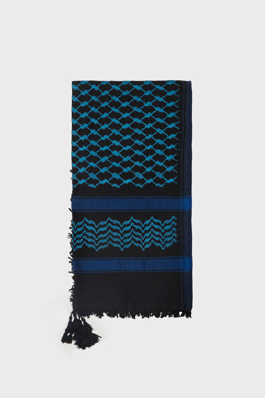 Black & Sky Blue Keffiyeh Scarf