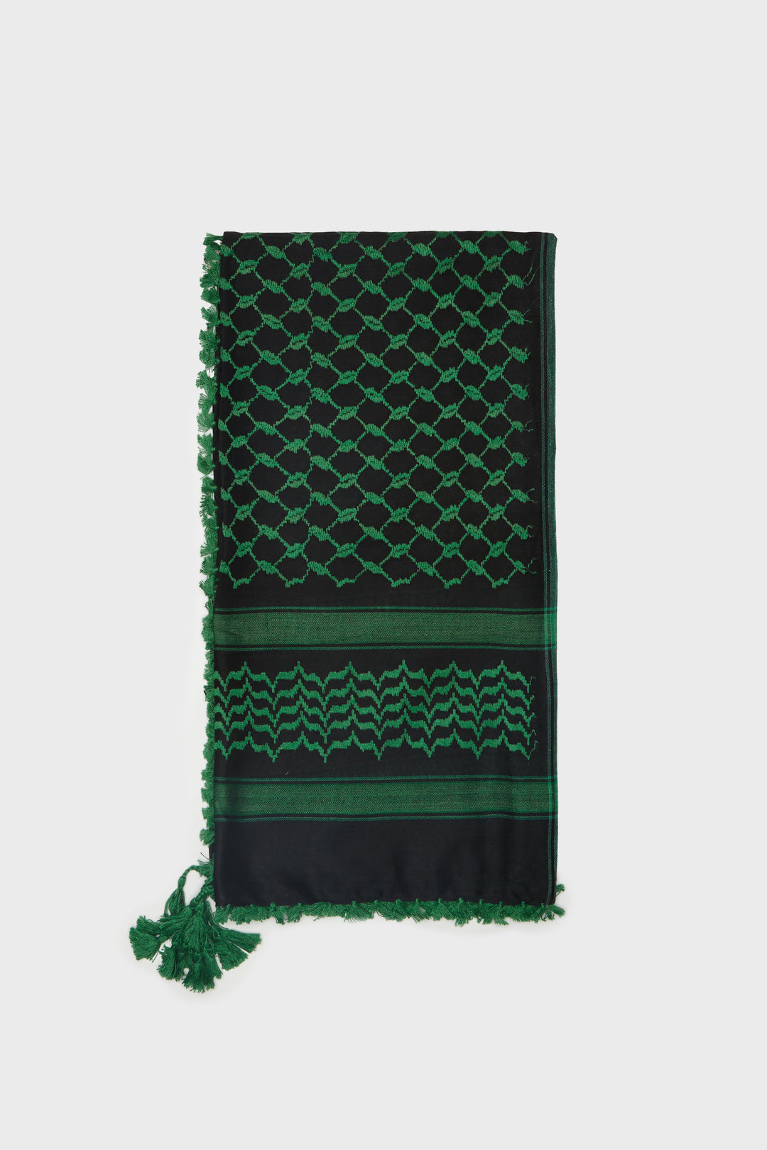 Black & Neon Green Keffiyeh Scarf