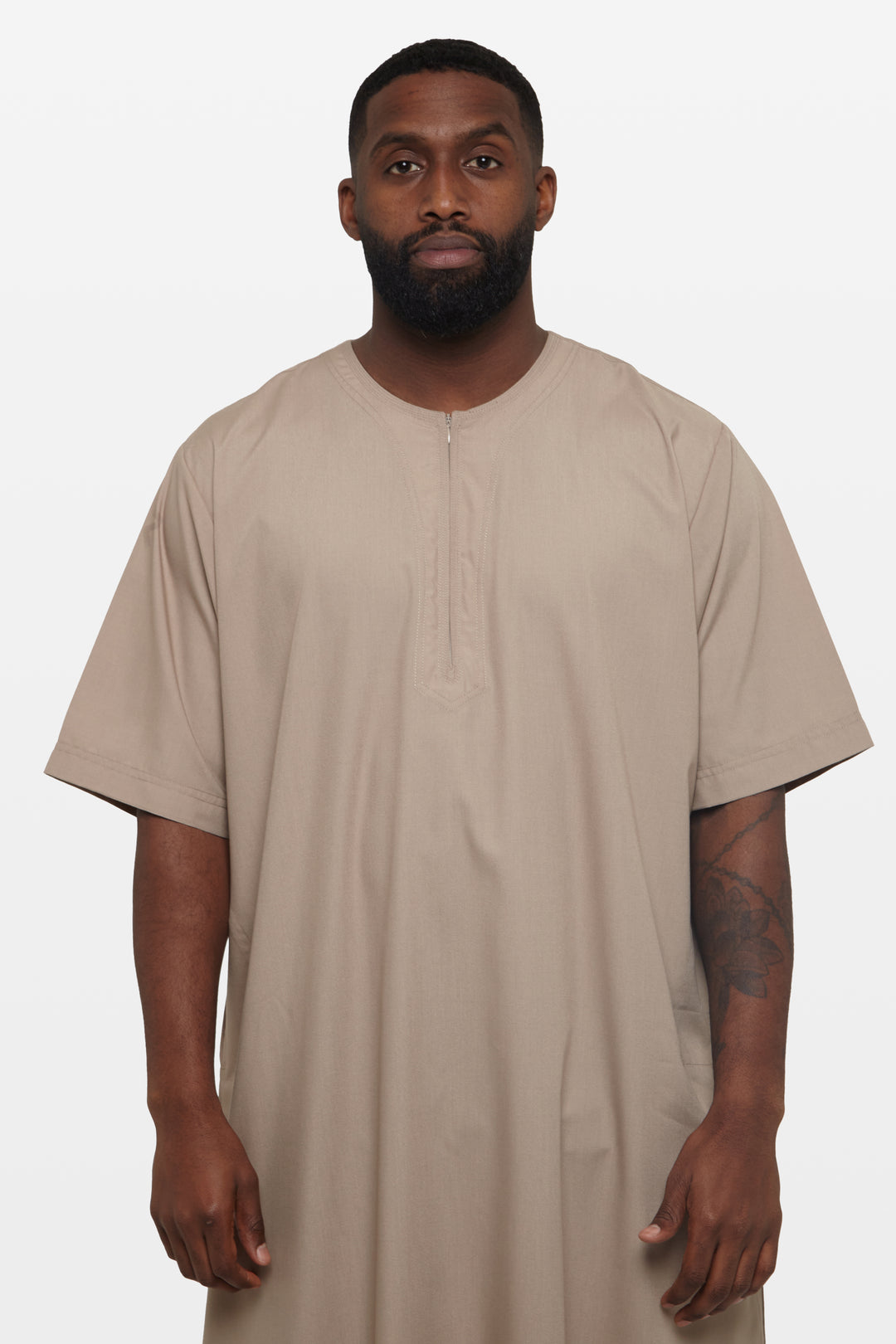 Mocha Meringue Short Sleeve Thobe