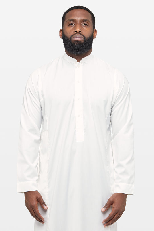 White Classic Collar Thobe