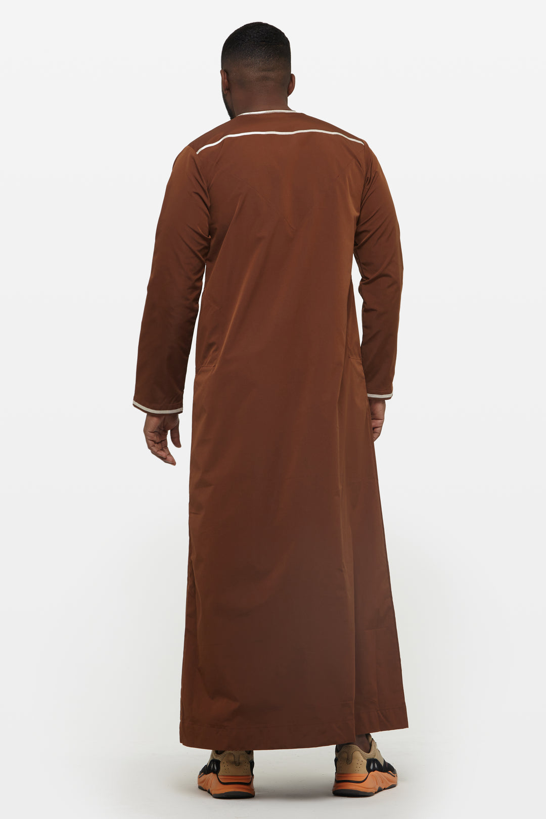 Chocolate Brown & Ivory Omani Thobe