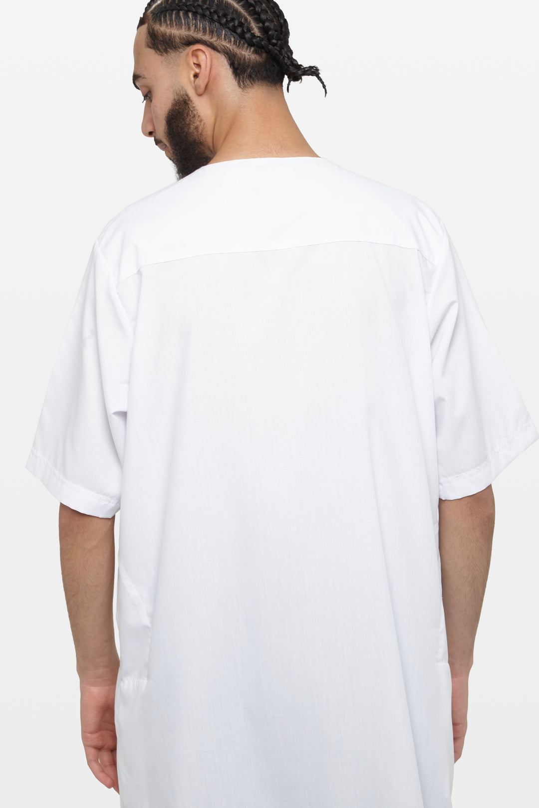 Off White Short Sleeve Thobe