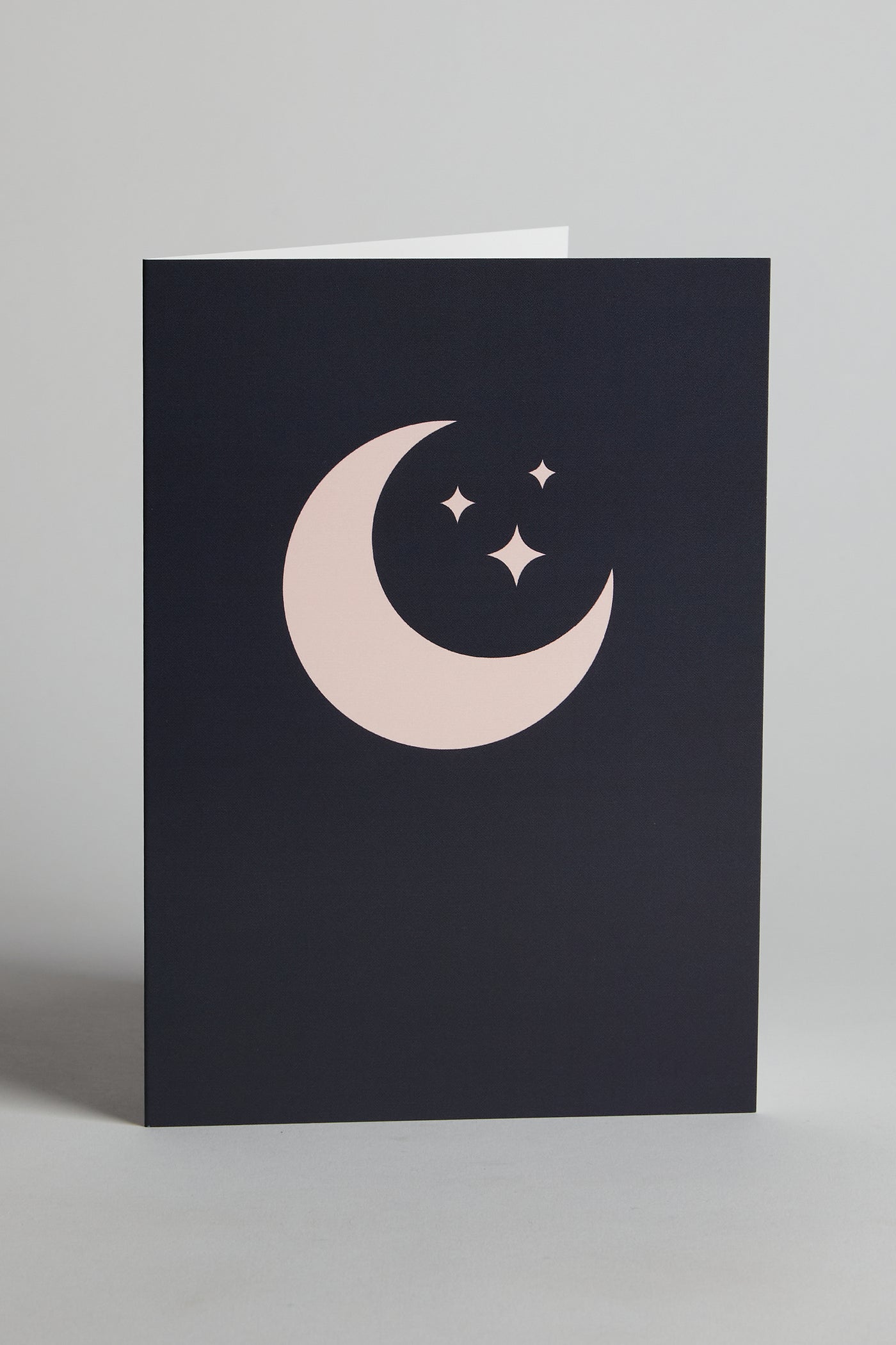 Pink Moon & Star Greeting Card