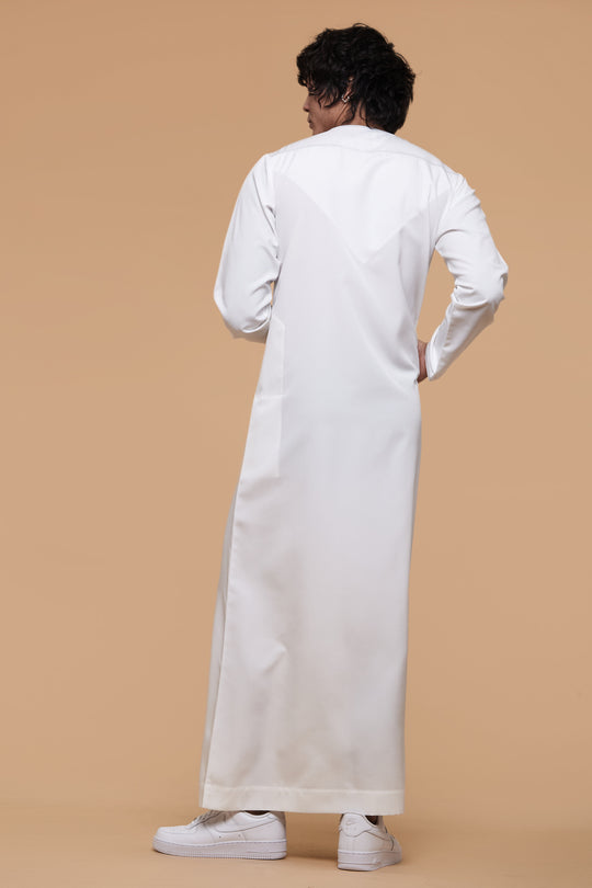 All White Emirati Thobe