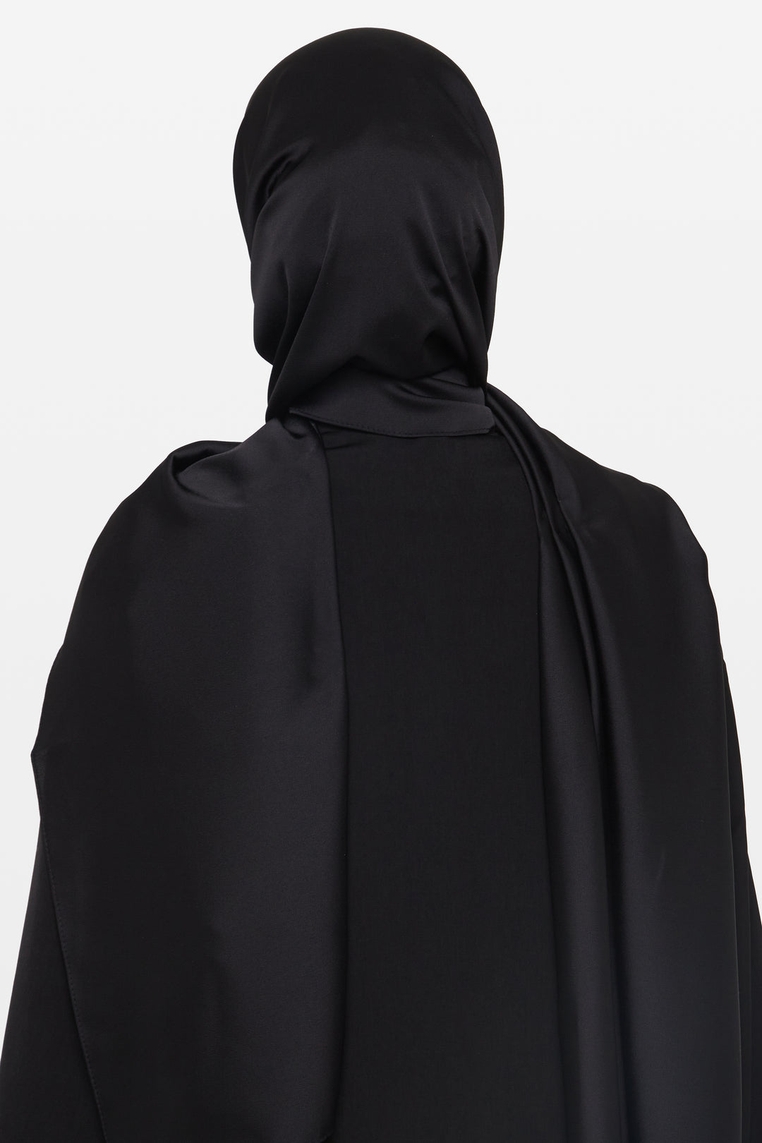 Black Grain Satin Hijab