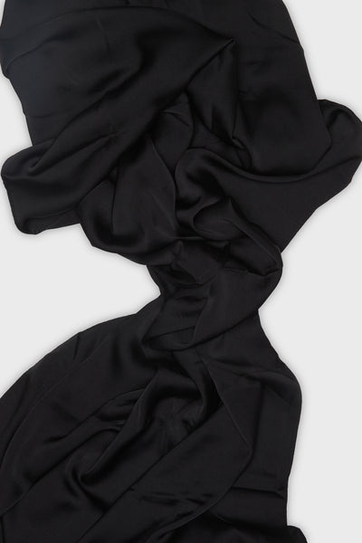 Black Grain Satin Hijab