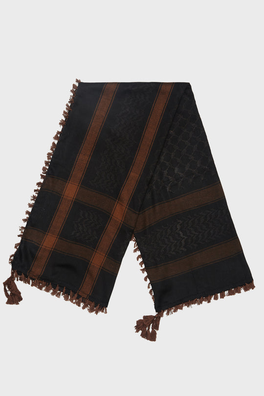 Black & Brown Keffiyeh Scarf