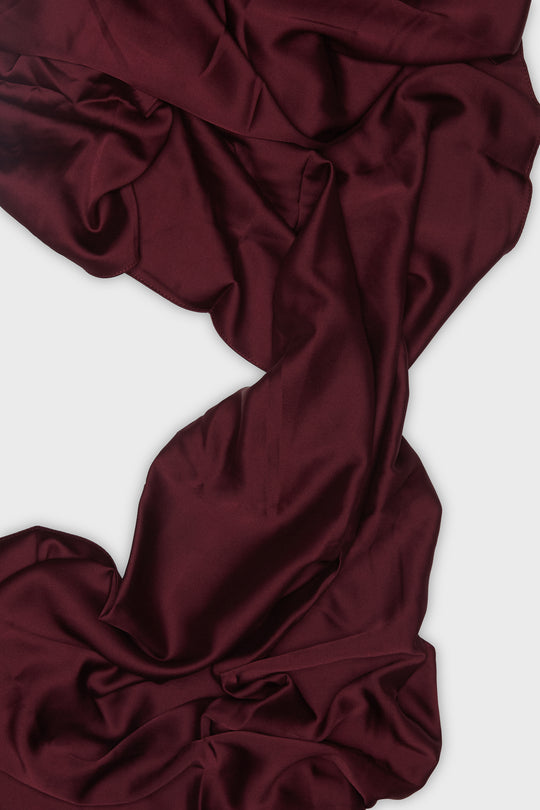 Burgundy Grain Satin Hijab