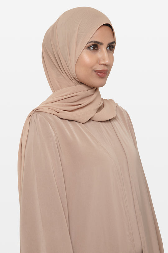 Caramel Brown Crinkle Soft Crepe Hijab