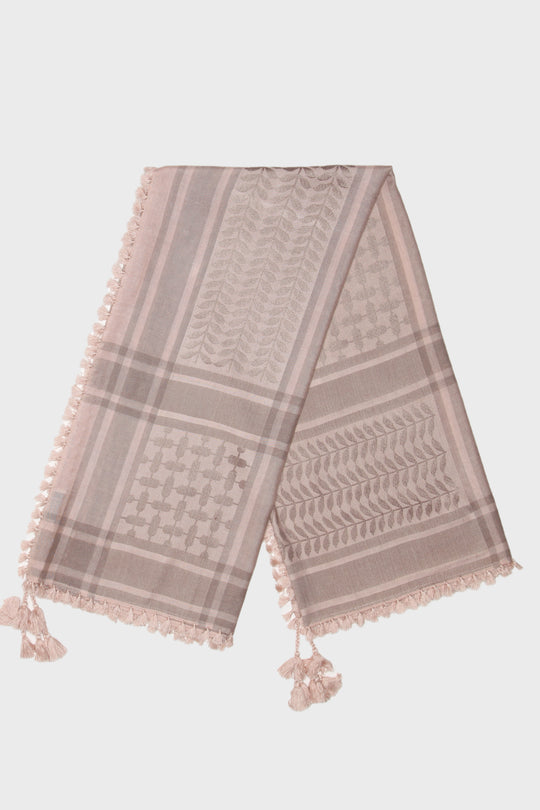 Mocha & Rose Bamboo Keffiyeh Scarf