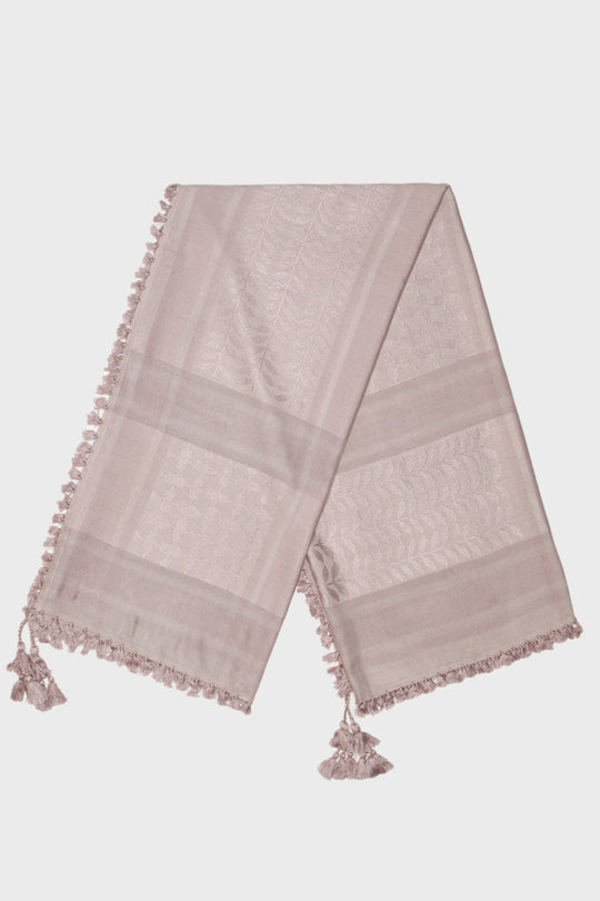 Shadow Pink & Dulce Latte Bamboo Keffiyeh Scarf