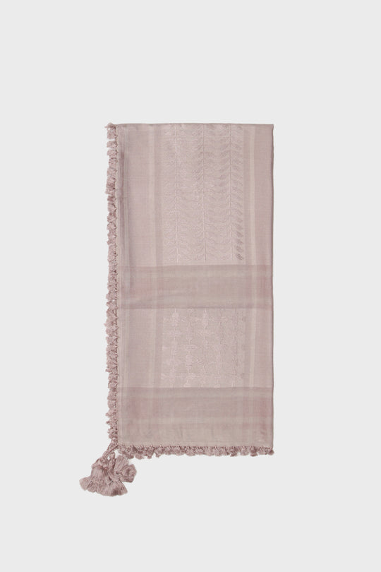 Shadow Pink & Dulce Latte Bamboo Keffiyeh Scarf