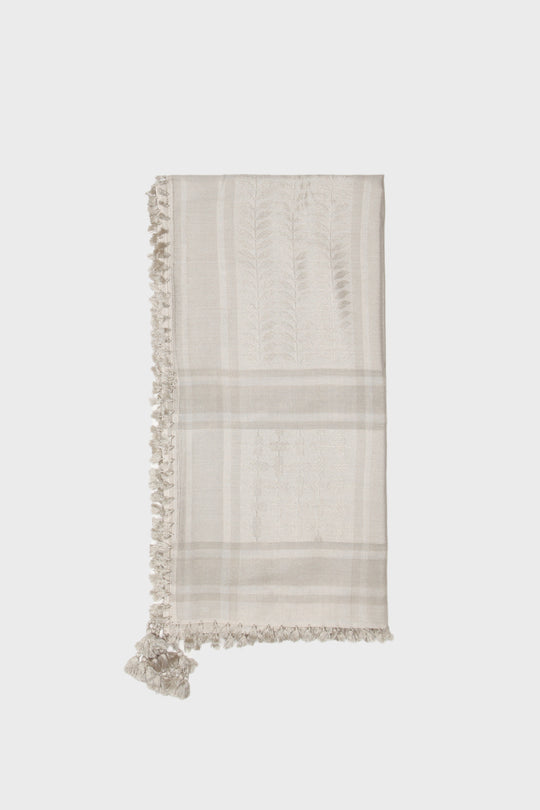 Wind Grey & Pumice Stone Bamboo Keffiyeh Scarf