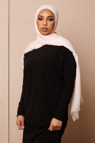 Black High Collar Neck Batwing Abaya