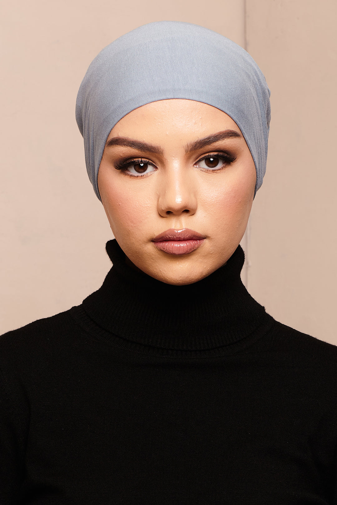 Blue Blizzard Scrunchie Bamboo Jersey Hijab Cap