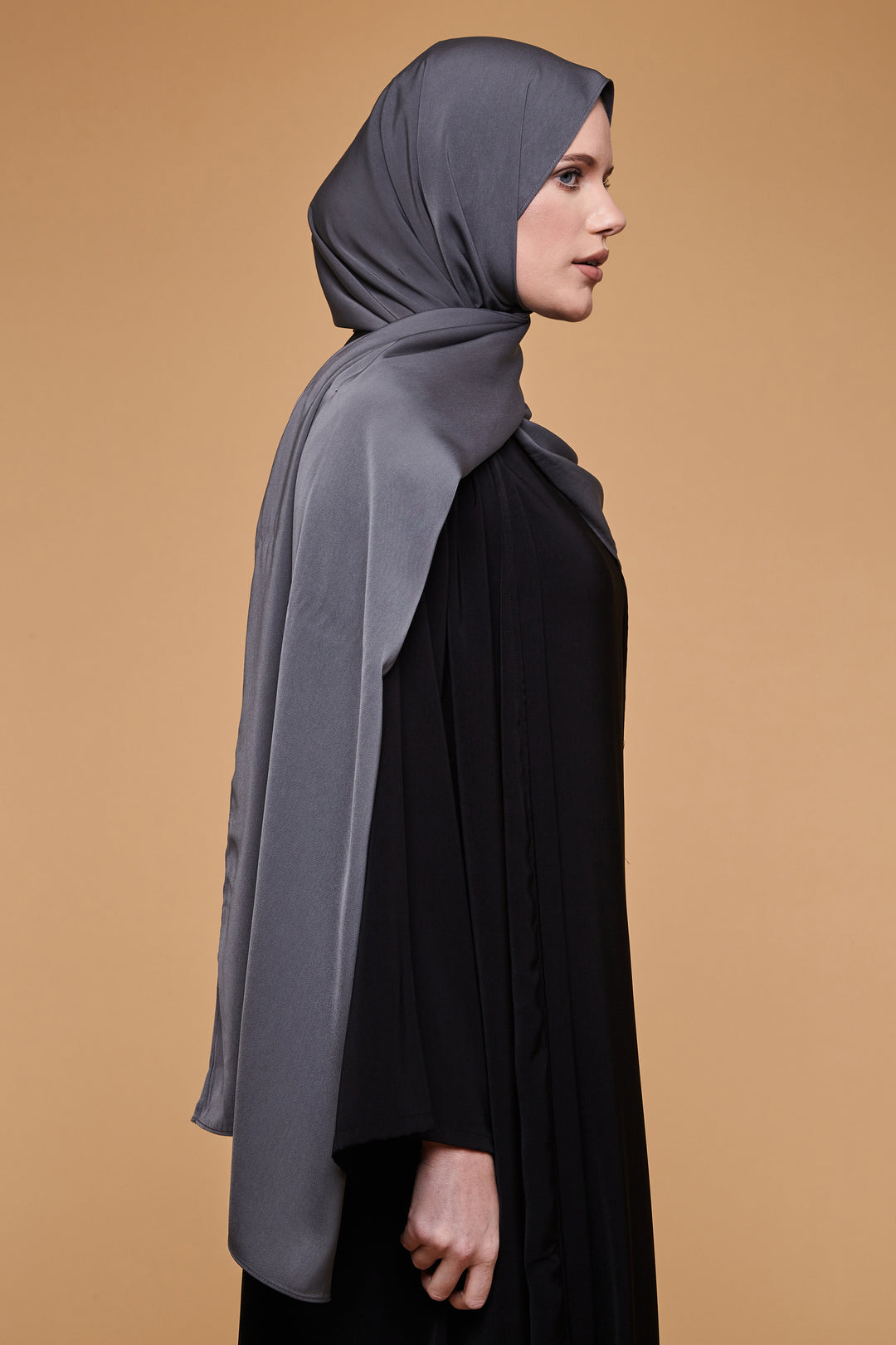 Charcoal Soft Crepe Hijab