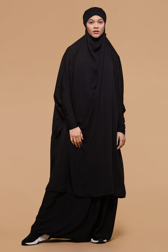 Jet Black Two Piece Jilbab