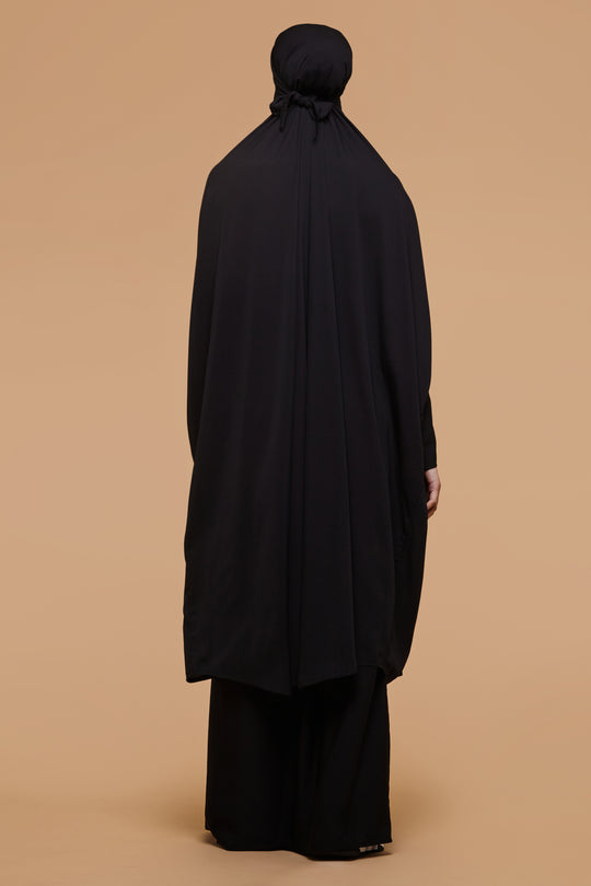 Jet Black Two Piece Jilbab