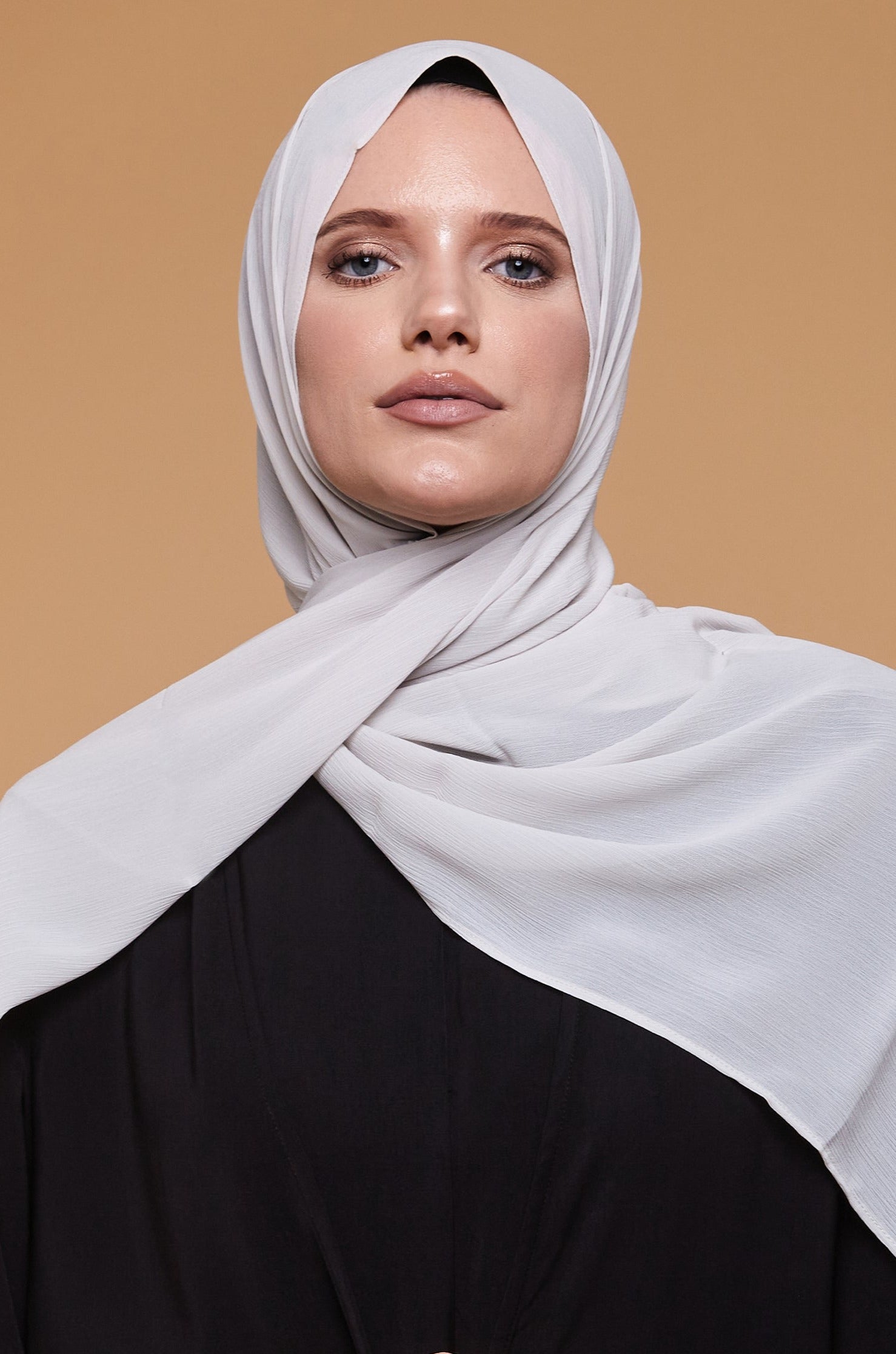 Moon Grey Crinkle Soft Crepe Hijab – CAVE