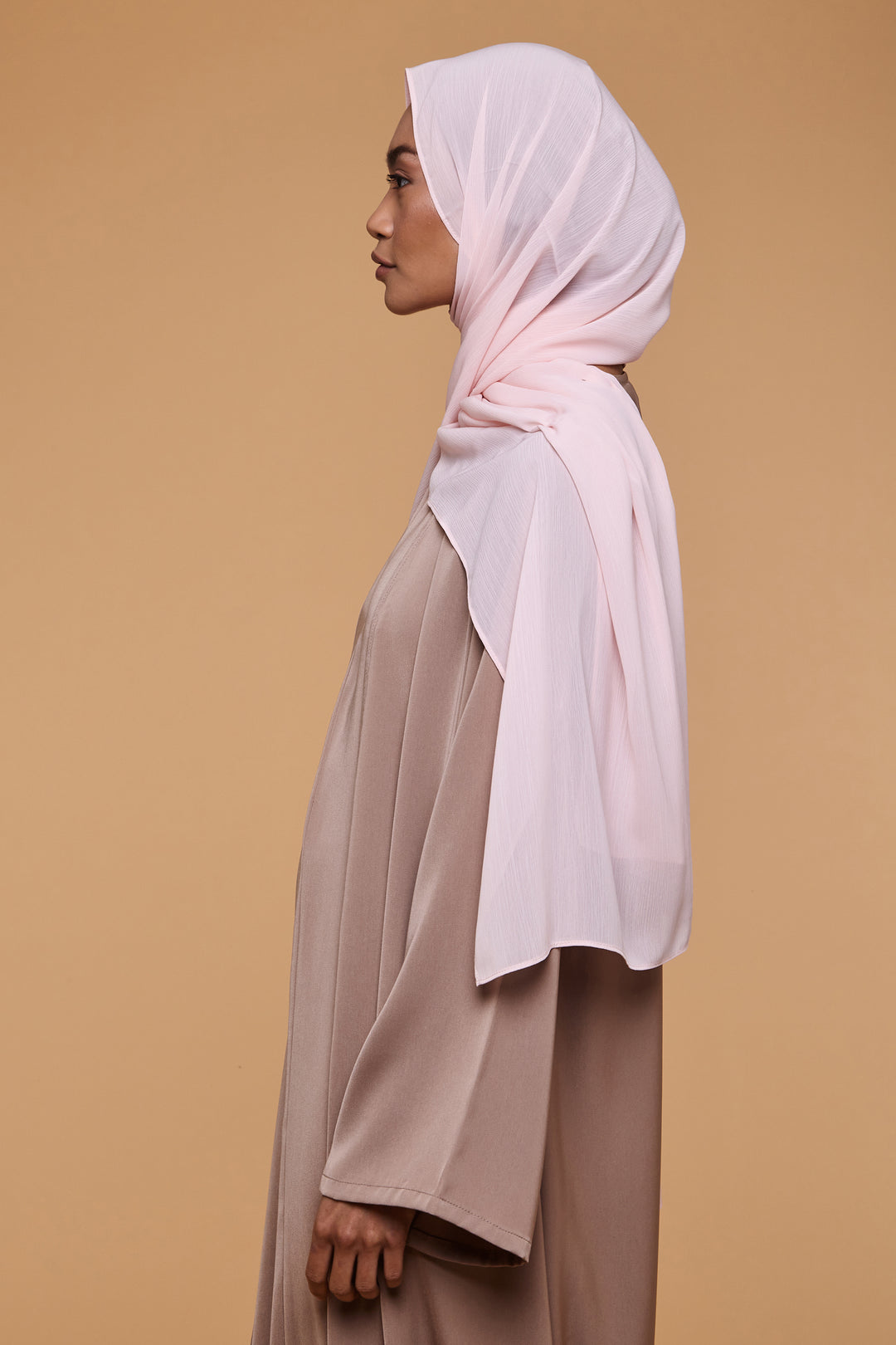 Rose Quartz Crinkle Soft Crepe Hijab