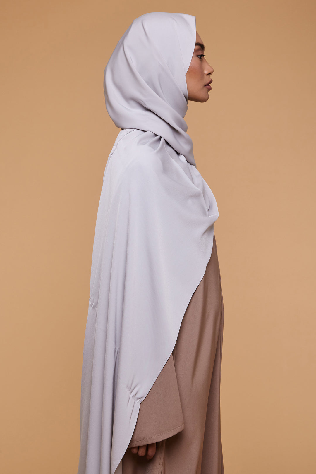 Wind Grey Soft Crepe Hijab