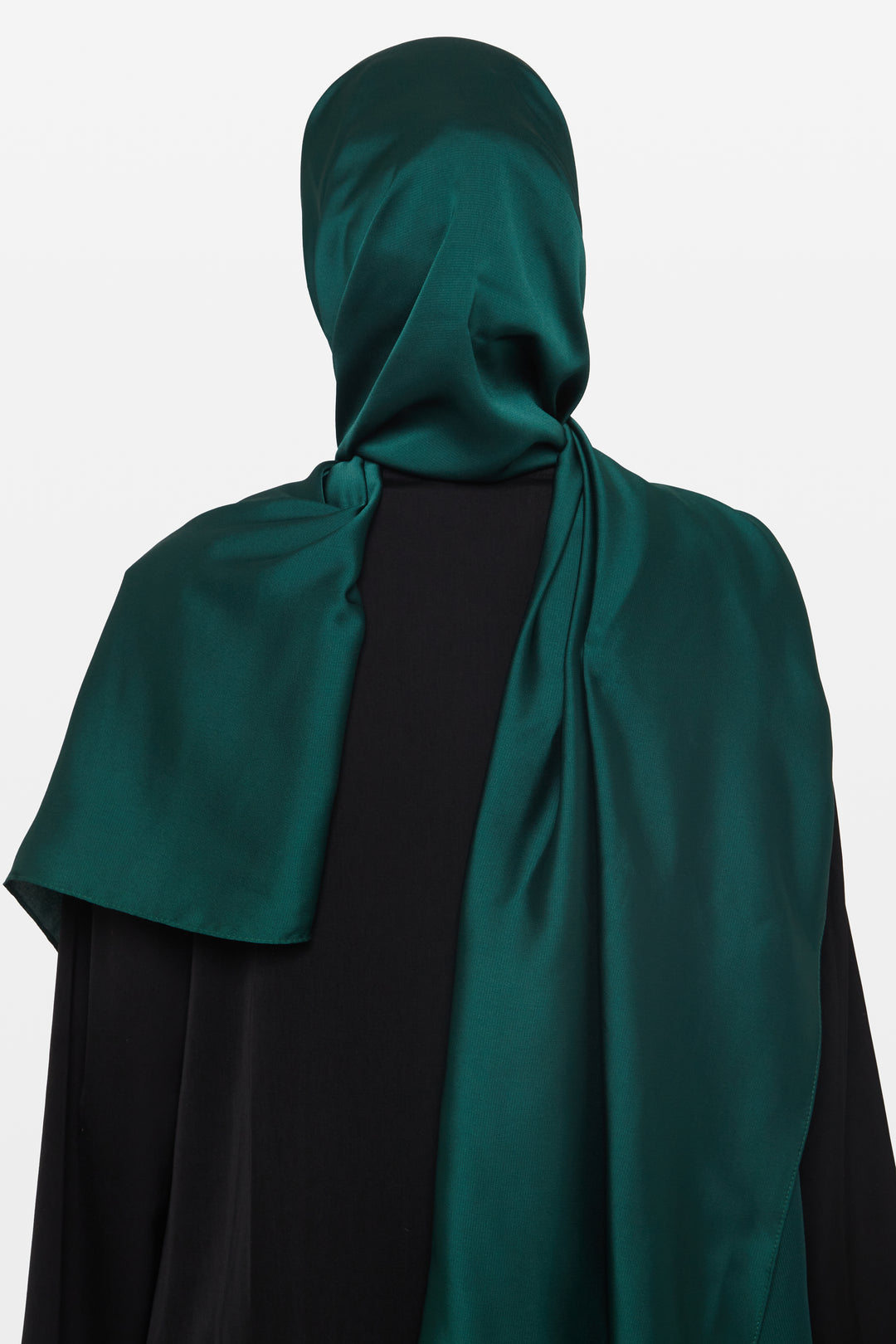 Forest Green Grain Satin Hijab