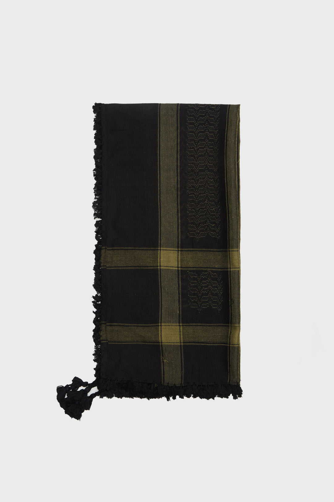 Black & Dark Green Keffiyeh Scarf