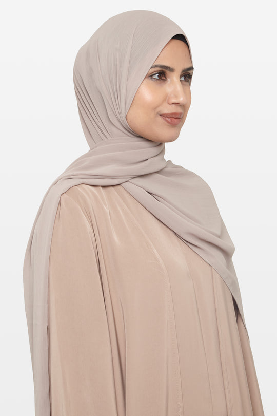 Mocha Meringue Crinkle Soft Crepe Hijab