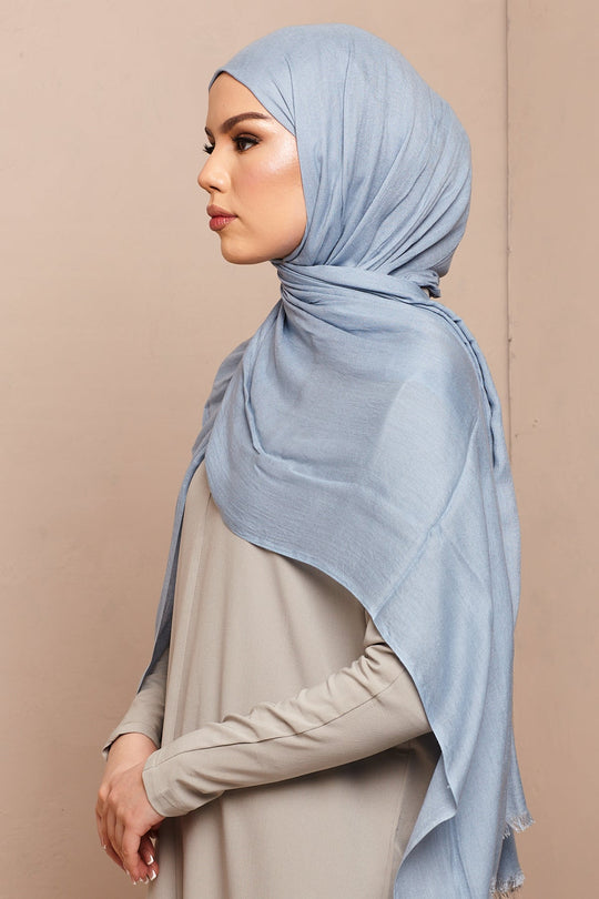 Airy Blue Lenzing Modal Hijab - CAVE