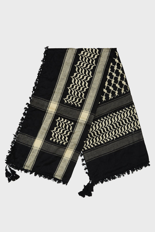 Black & Yellow Keffiyeh Scarf - CAVE