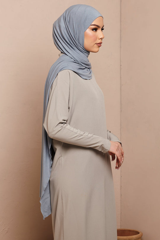 Blue Blizzard Bamboo Jersey Hijab - CAVE