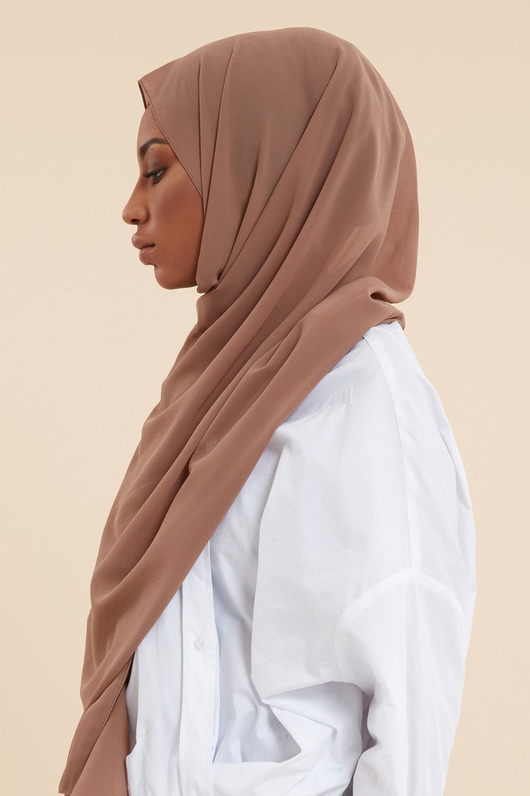 Brown Soft Crepe Hijab - CAVE