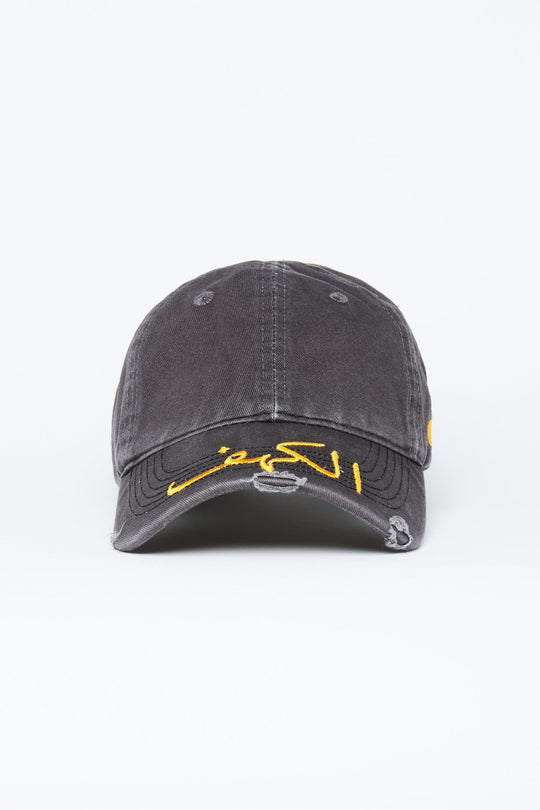 Charcoal Acid Wash Cave Arabic Cap - CAVE