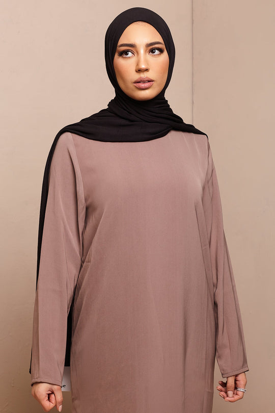 Jet Black Soft Bamboo Jersey Hijab - CAVE