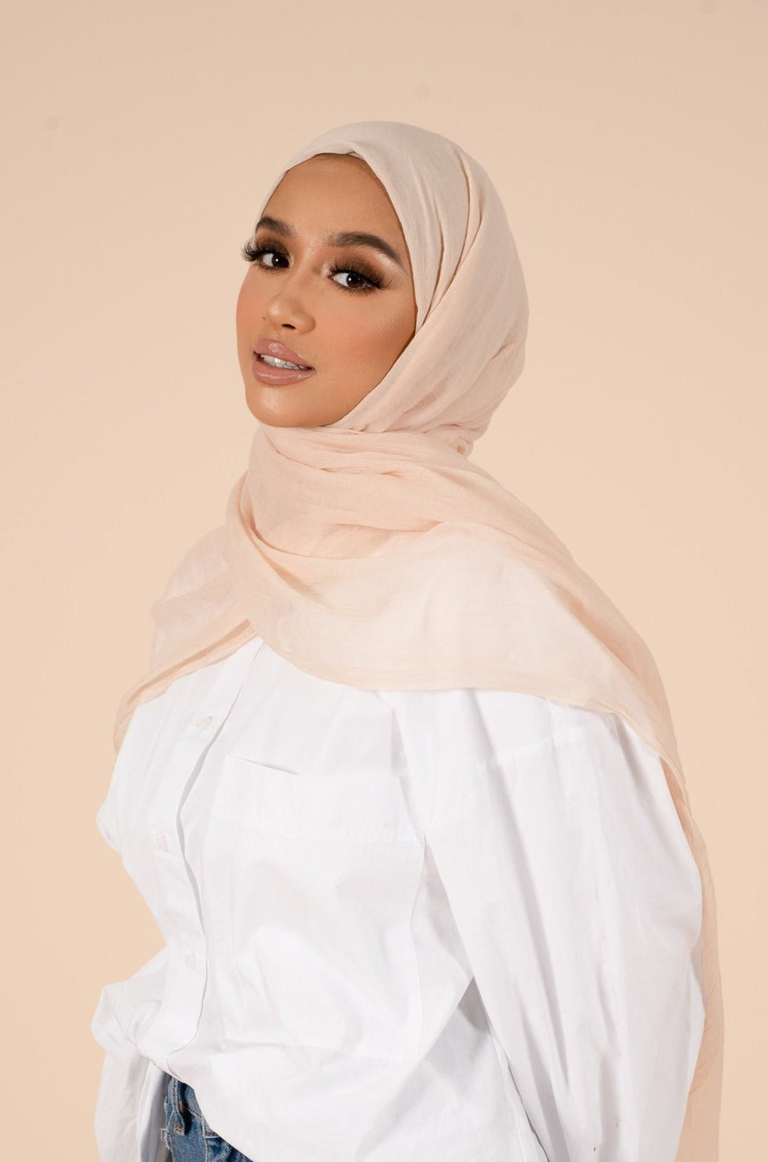 Lemon Meringue Cotton & Silk Hijab - CAVE