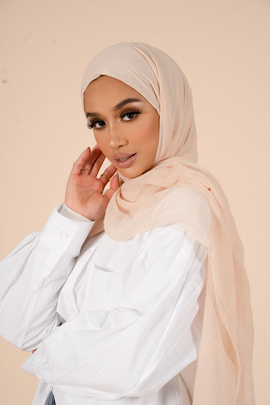 Lemon Meringue Cotton & Silk Hijab - CAVE