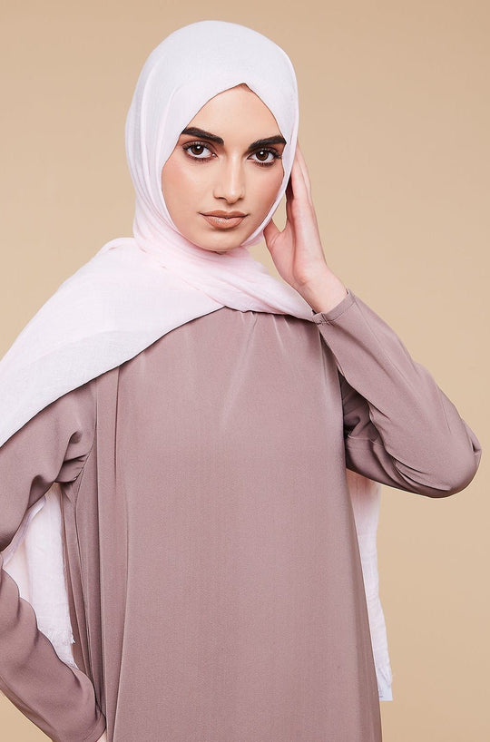 Light Pink Cotton & Wool Hijab - CAVE