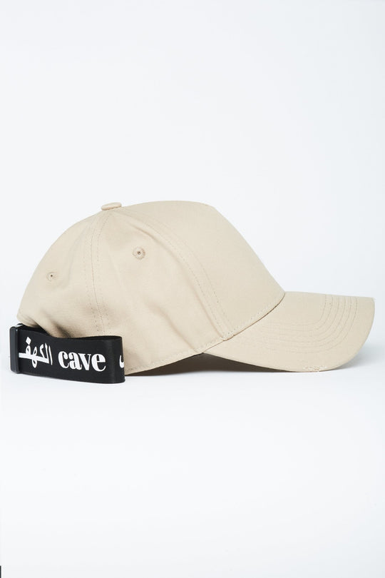 Linen Beige Cave Strap Arabic Cap - CAVE