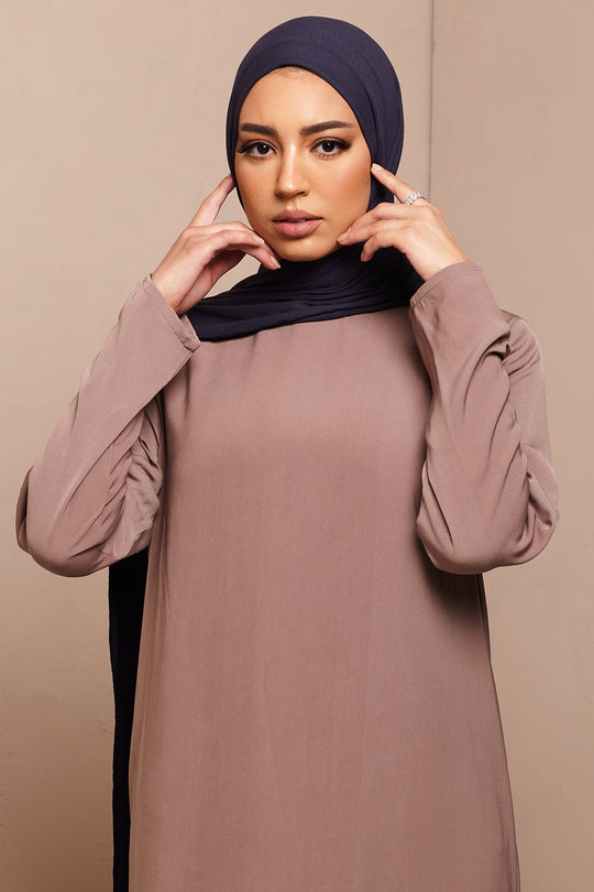 Maritime Blue Bamboo Jersey Hijab - CAVE