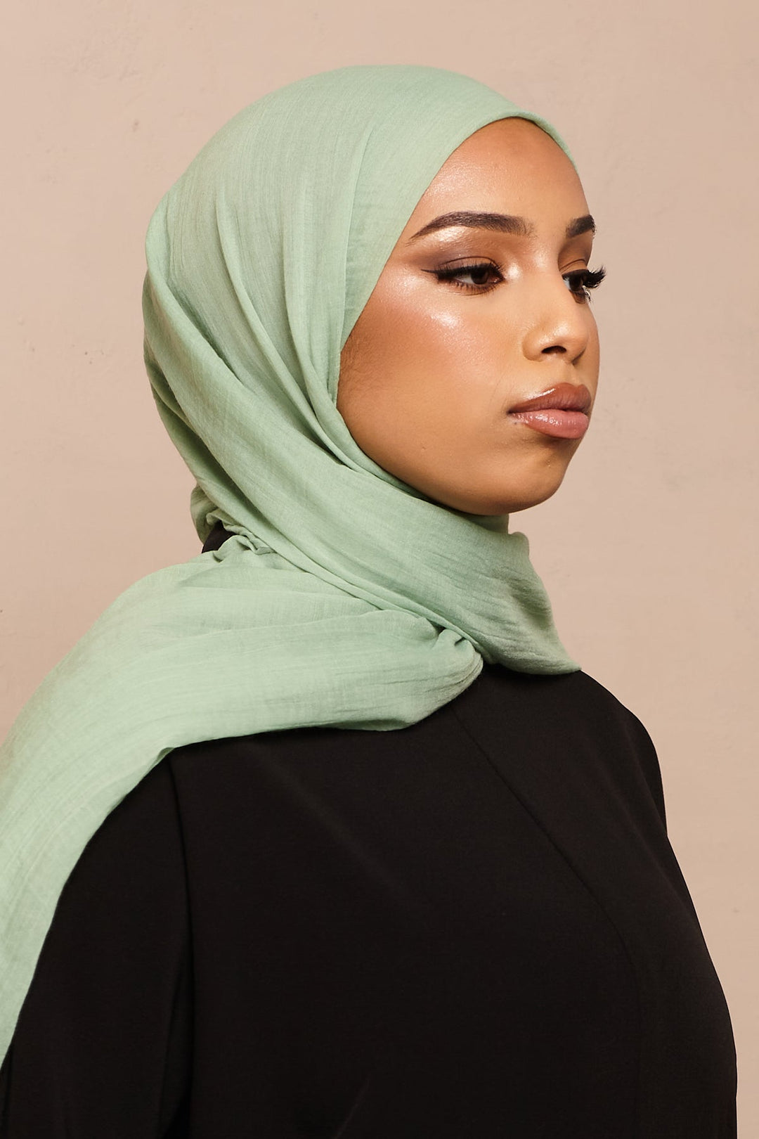 Olive Green Cotton & Silk Hijab - CAVE