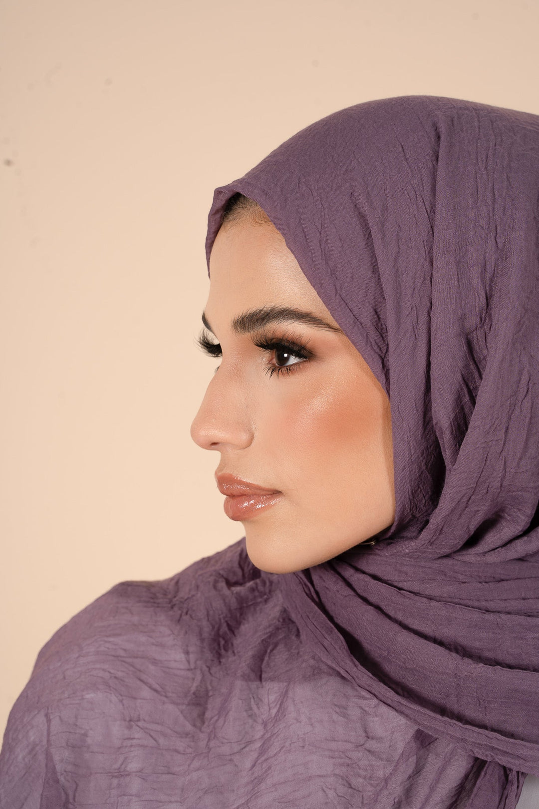 Paisley Purple Cotton & Silk Hijab - CAVE